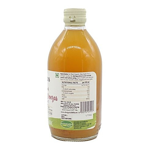 De Nigris Organic Apple Cider Vinegar with Mother|500 ml