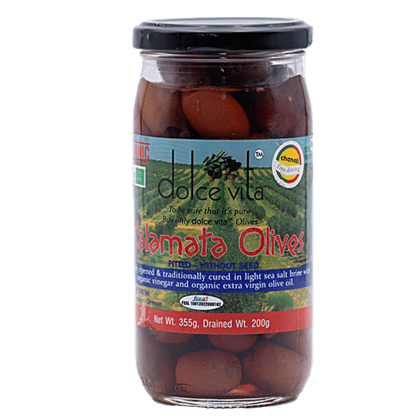 Dolce Vita Organic Olives - Pitted Kalamata|200 g