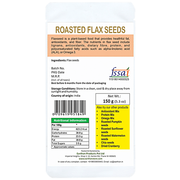 Earthon Organic Roasted Flax Seeds|150 g Earthon Organic Roasted Flax Seeds|150 g