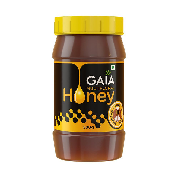 GAIA 100% Pure Organic Raw Honey, Pure and Natural | Unprocessed | Highly Nutritious | Rich in Antioxidants | No Artificial Color & Sugar 1kg
