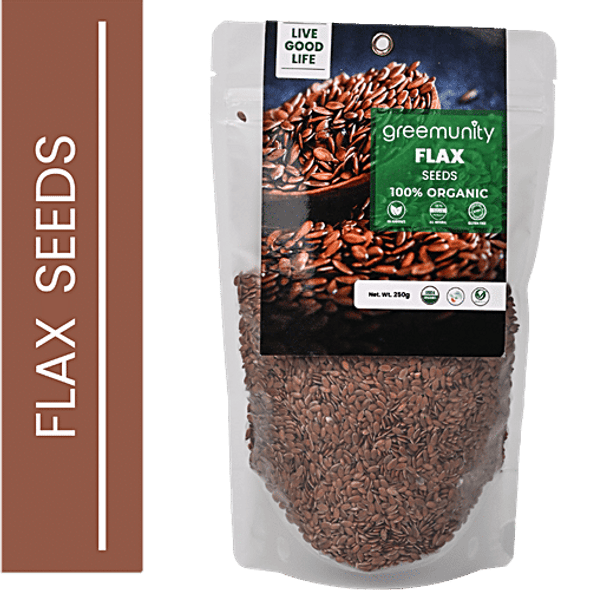 Greemunity Organic Flax Seeds|250 g Greemunity Organic Flax Seeds|250 g