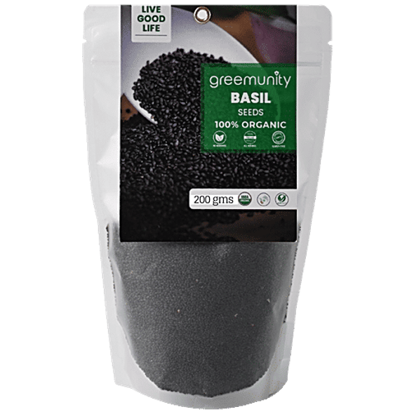 Greemunity Organic Basil Seeds|200 g Greemunity Organic Basil Seeds|200 g