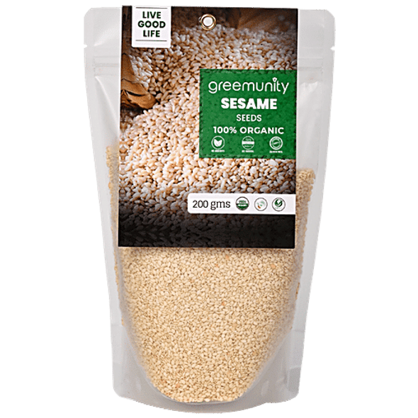 Greemunity Organic White Sesame Seeds|200 g