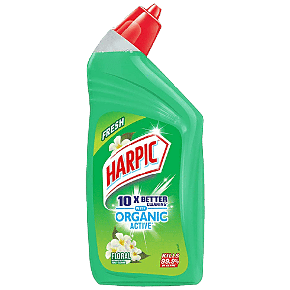 Harpic Organic Active Disinfectant Toilet Cleaner Liquid, Floral|500 ml