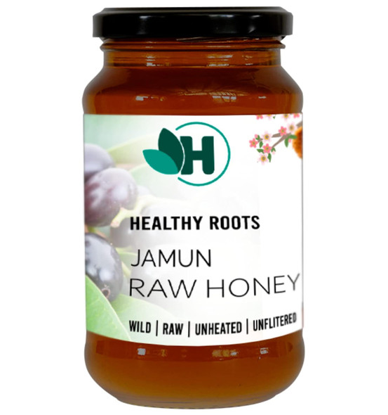 Healthy roots Jamun Honey 500gm- Organic Honey Raw Unprocessed (Pure Honey 100% Natural No Added Sugar) (500 gm)