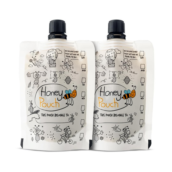 Honey All Day - Raw Honey Pouch Pack of 2 |100% Natural Cold Processed Organic Honey |Sourced from forests of Bengal |Fresh Honey |Immunity Booster |No Added Sugar 100% Certified & Tested (70 gm Each)