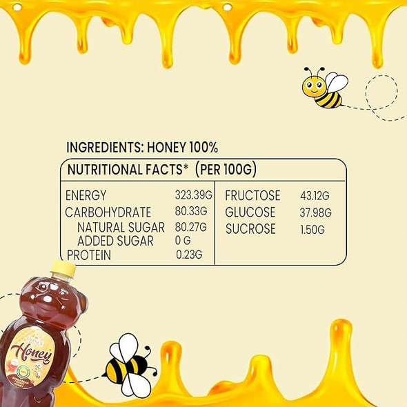 Honey Bazzar Sundarban Honey For Weight Loss | Honey with No Sugar Adulteration, Natural Unprocessed and Organic Honey For Skin & Face | 500 Gms, Pack of 1