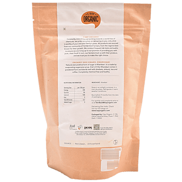 I Say Organic Desi Khand/Khandsari - 100% Organic|500 g I Say Organic Desi Khand/Khandsari - 100% Organic|500 g