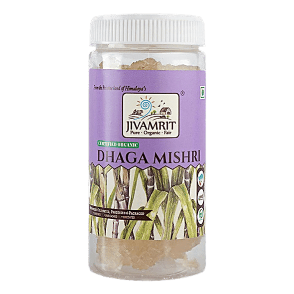 Jivamrit Organic Dhaga Mishri|250 g Jivamrit Organic Dhaga Mishri|250 g