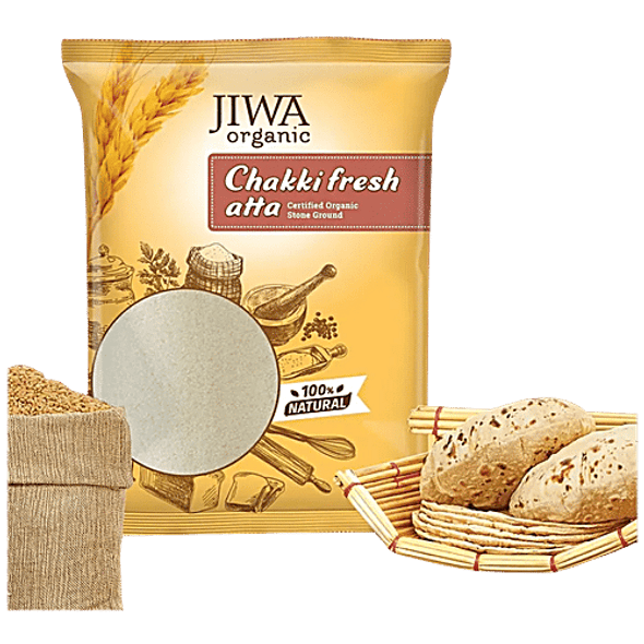 Jiwa Organic Chakki Fresh Flour/Atta - 100% Natural|1 kg