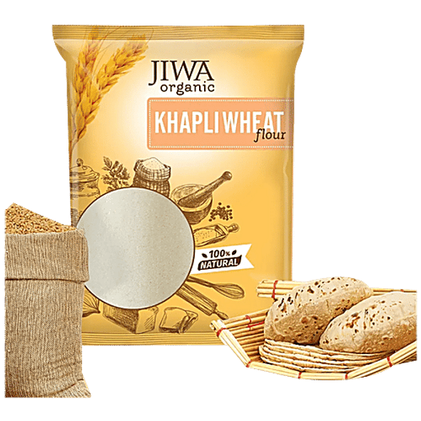 Jiwa Organic Khapli Wheat/Emmer Flour - 100% Natural|1 kg Jiwa Organic Khapli Wheat/Emmer Flour - 100% Natural|1 kg