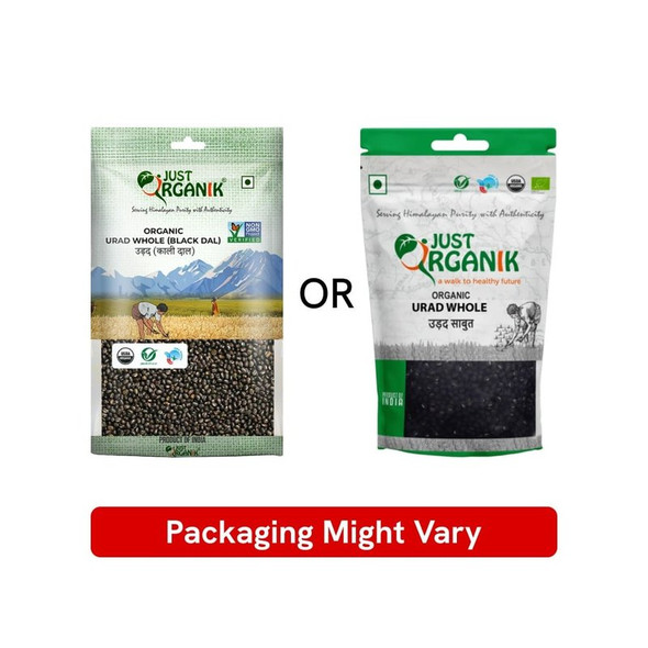 Just Organik Black Organic Urad (Sabut)|1 kg
