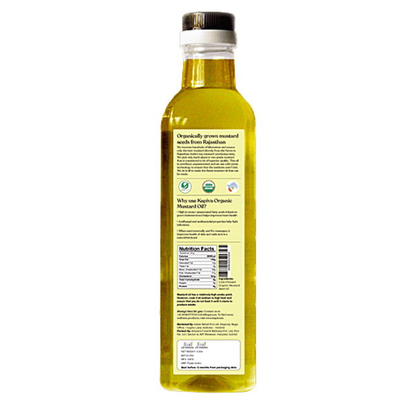 Kapiva Organic Mustard Oil - Supports Heart Health|1 L