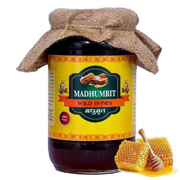 Madhumrit Pure, Natural, Organic, Unprocessed, Unpasteurized, Unheated & Unadulterated Honey | Immunity Booster (1 kg) (Raw Honey)