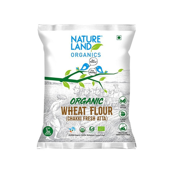 Natureland Fresh Chakki Organic Atta|3 kg Natureland Fresh Chakki Organic Atta|3 kg