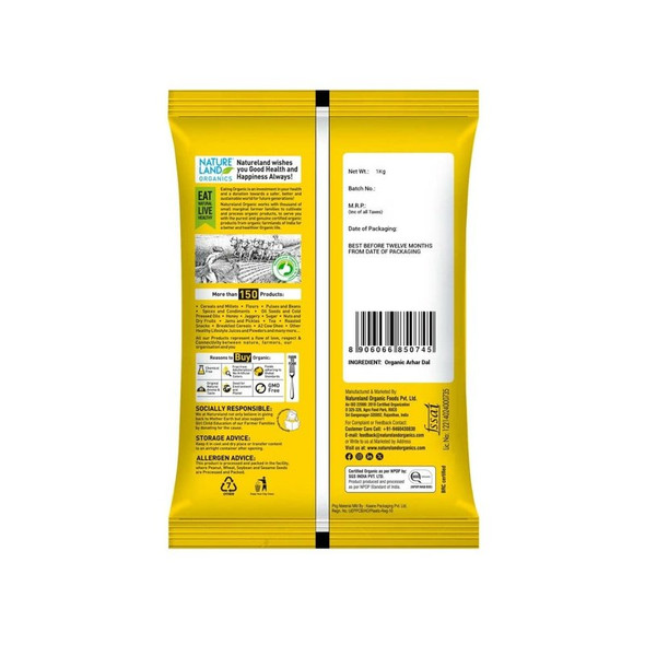 Natureland Organic Arhar Dal|1 kg