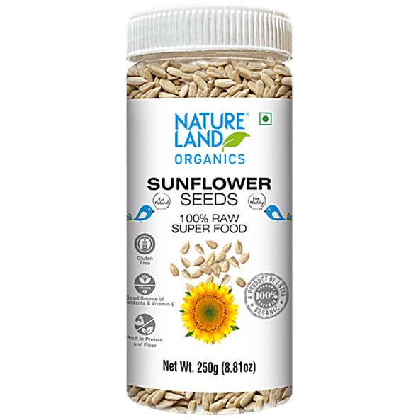 Natureland Organics Sunflower Seeds - Raw|250 g Natureland Organics Sunflower Seeds - Raw|250 g
