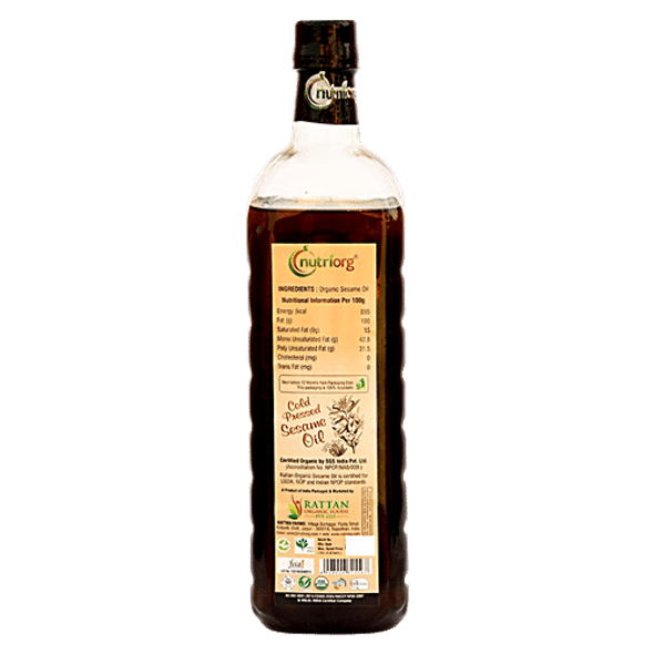 Nutriorg Certified Organic Sesame Oil|1 L