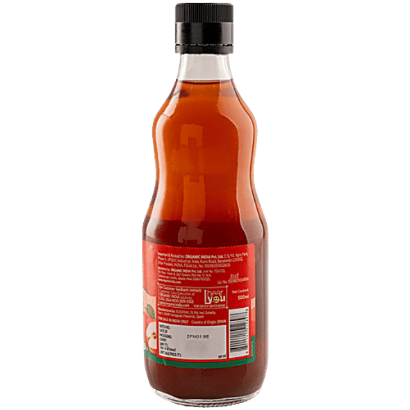 Organic India Apple Cider Vinegar - Raw Unfiltered, With Mother|500 ml