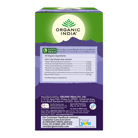 Organic India Combo Original Tulsi & Tulsi Mulethi|100 g, 25 teabags