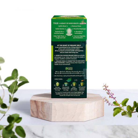 Organic India Combo Green Tea Classic & Moringa Powder|25 teabags + 100 g Organic India Combo Green Tea Classic & Moringa Powder|25 teabags + 100 g