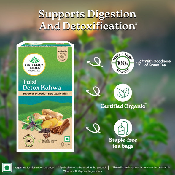 Organic India Tulsi Detox Kahwa 25 Teabags Organic India Tulsi Detox Kahwa 25 Teabags