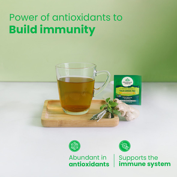 Organic India Tulsi Green Tea Lemon Ginger|50 tea-lemon-ginger-50-teabagss Organic India Tulsi Green Tea Lemon Ginger|50 tea-lemon-ginger-50-teabagss