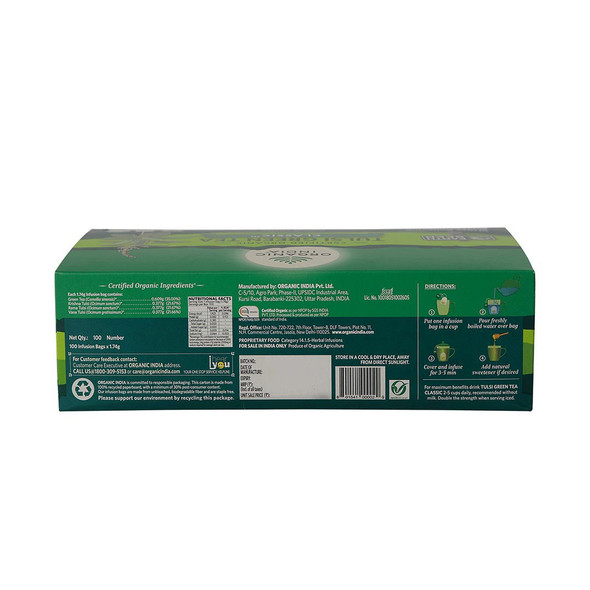 Organic India Tulsi Green Tea Classic|100 tea-classic-100-teabagss Organic India Tulsi Green Tea Classic|100 tea-classic-100-teabagss