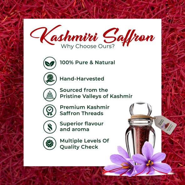 Organic Mandya Organic Kashmiri Saffron|1g Organic Mandya Organic Kashmiri Saffron|1g