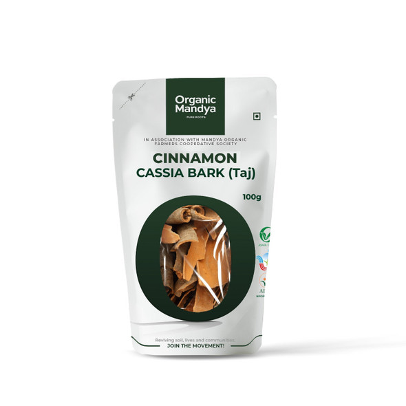 Organic Mandya Organic Cinnamon - Cassia Bark (Taj)|100g