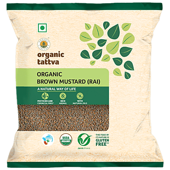 Organic Tattva Organic Seeds - Brown Mustard/Sasive|100 g