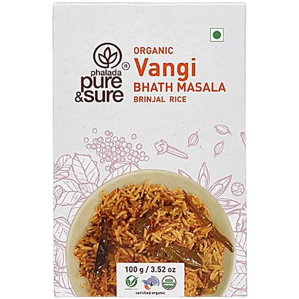Phalada Pure & Sure Organic - Vangi Bhath Powder Brinjal Rice|100 g