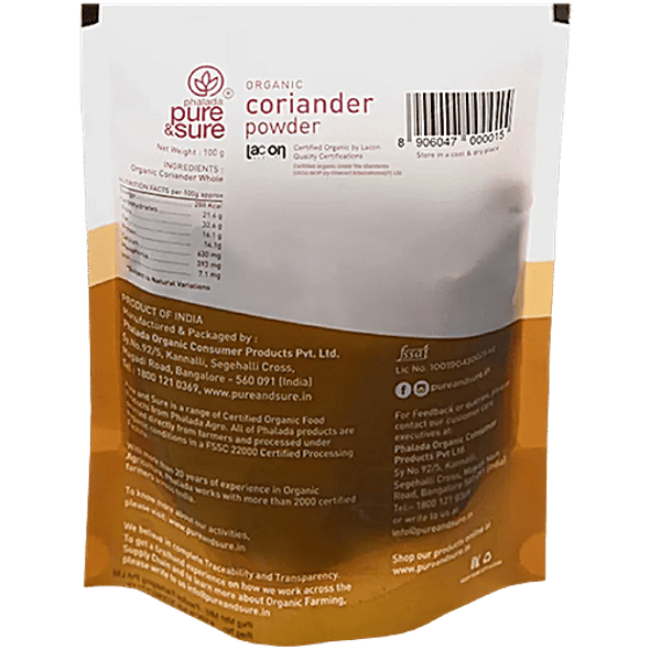 Phalada Pure & Sure Organic - Coriander Powder|100 g
