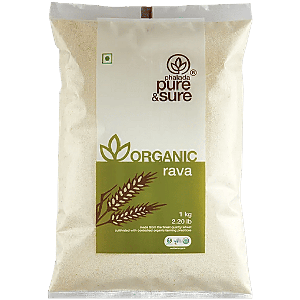 Phalada Pure & Sure Organic - Rava|1 kg Phalada Pure & Sure Organic - Rava|1 kg