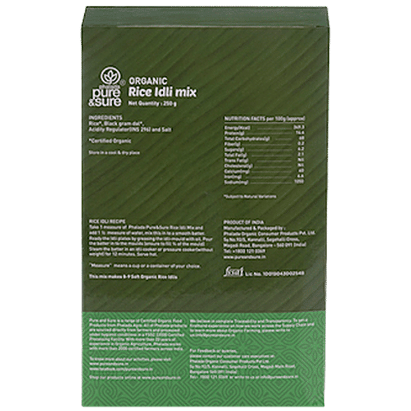 Phalada Pure & Sure Organic Rice Idly Mix - Nutritious, Rich In Protein|250 g