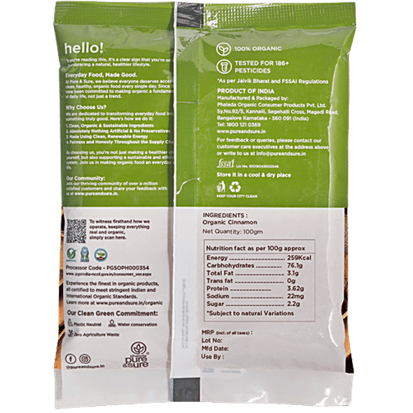 Phalada Pure & Sure Organic - Cinnamon/Chakke Bark|50g