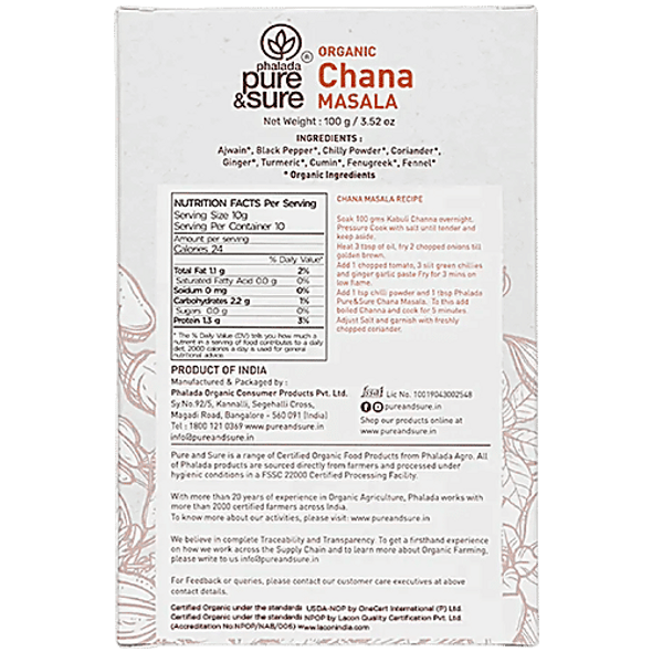 Phalada Pure & Sure Organic Chana Masala|100 g