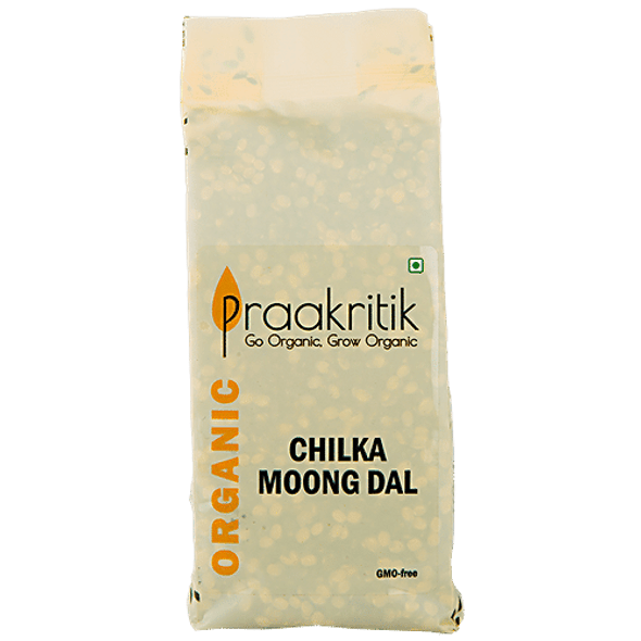 Praakritik Organic Chilka Hara Moong Dal|500 g
