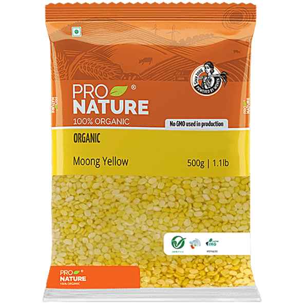 Pro Nature Organic Moong - Yellow|500 g