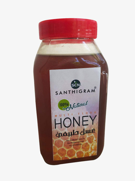 Santhigram Nature Organic Multiflora Honey 1kg {Unprocessed Pure and Natural Orginal Honey from Kerala