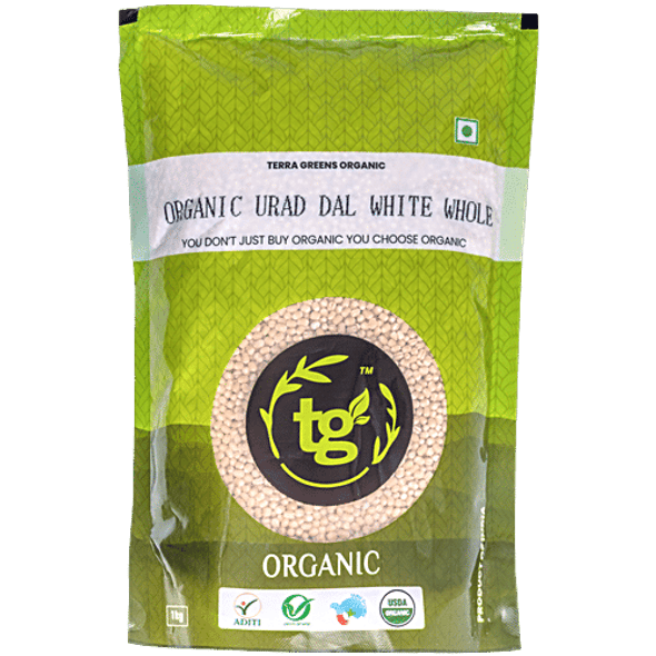 Terra Greens Organic - Whole Urad Dal White|1 kg Terra Greens Organic - Whole Urad Dal White|1 kg
