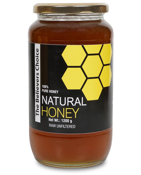The Believers Choice Natural Honey 1200Gram By The Believers Choice Wild Unprocessed Honey|Pure Organic Raw Honey|100% Natural|No Preservatives| No Artificial Color|No Added Sugar The Believers Choice Natural Honey 1200Gram By The Believers Choice Wild Unprocessed Honey|Pure Organic Raw Honey|100% Natural|No Preservatives| No Artificial Color|No Added Sugar