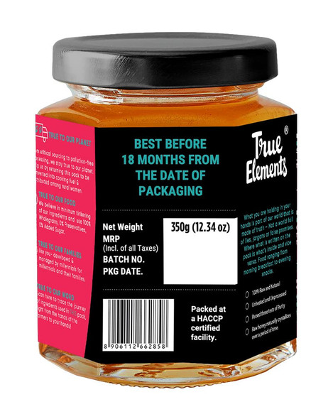 Raw Honey by True Elements - 100% Natural, Clean and Unprocessed Honey | Pure Honey with No Added Sugar | Natural Honey | Organic Honey | Healthy Diet Food | Antibacterial Honey for Daily Consumption | 700g ( 350g * 2) Raw Honey by True Elements - 100% Natural, Clean and Unprocessed Honey | Pure Honey with No Added Sugar | Natural Honey | Organic Honey | Healthy Diet Food | Antibacterial Honey for Daily Consumption | 700g ( 350g * 2)
