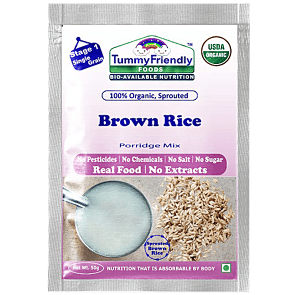 TummyFriendly Foods 100% Organic Sprouted Brown Rice Porridge Mix|50 g TummyFriendly Foods 100% Organic Sprouted Brown Rice Porridge Mix|50 g