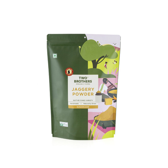TWO BROTHERS ORGANIC FARMS Sugarcane Jaggery Powder|500 g TWO BROTHERS ORGANIC FARMS Sugarcane Jaggery Powder|500 g