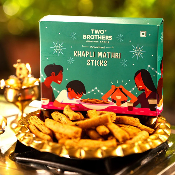TWO BROTHERS ORGANIC FARMS Khapli Mathari Sticks|350 g TWO BROTHERS ORGANIC FARMS Khapli Mathari Sticks|350 g