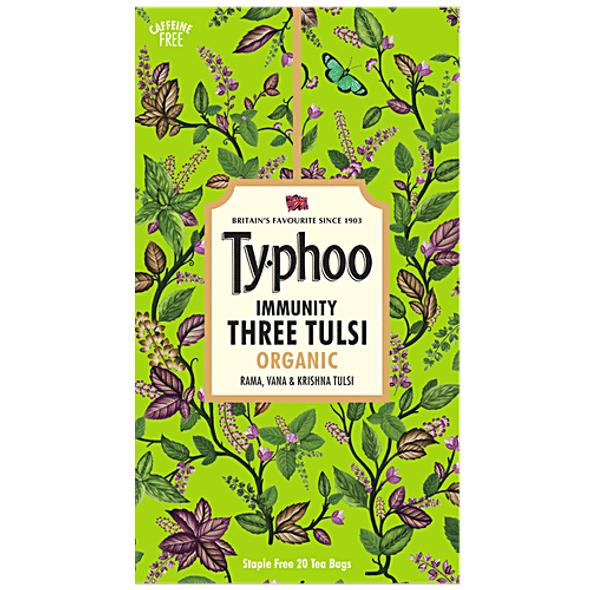 Typhoo Immunity Three Tulsi Organic Tea|30 g Typhoo Immunity Three Tulsi Organic Tea|30 g