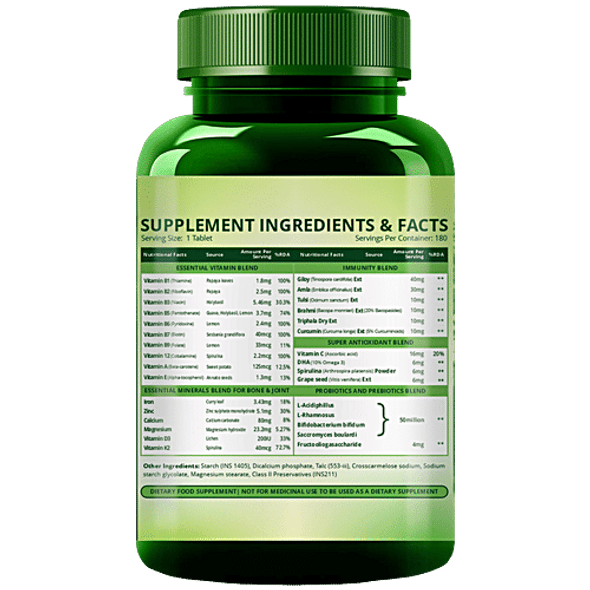 Vlado's Himalayan Organics Immunity Multivitamin With Probiotics Tablets|180 pcs Vlado's Himalayan Organics Immunity Multivitamin With Probiotics Tablets|180 pcs
