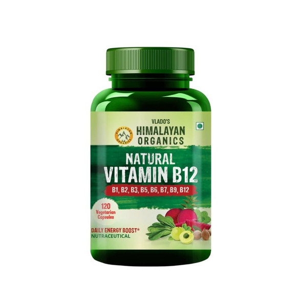 Vlado's Himalayan organics Plant Based Vitamin B12 Health Supplement|1 pack (120 capsules) Vlado's Himalayan organics Plant Based Vitamin B12 Health Supplement|1 pack (120 capsules)