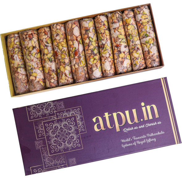 ATPU.IN Atreyapuram Jaggery Dry Fruits Putharekulu (Pootharekulu) | Delicious South Indian Snack | Gi Tagged Mithai | 10 Pcs Box (300 Gm, Kaju) ATPU.IN Atreyapuram Jaggery Dry Fruits Putharekulu (Pootharekulu) | Delicious South Indian Snack | Gi Tagged Mithai | 10 Pcs Box (300 Gm, Kaju)